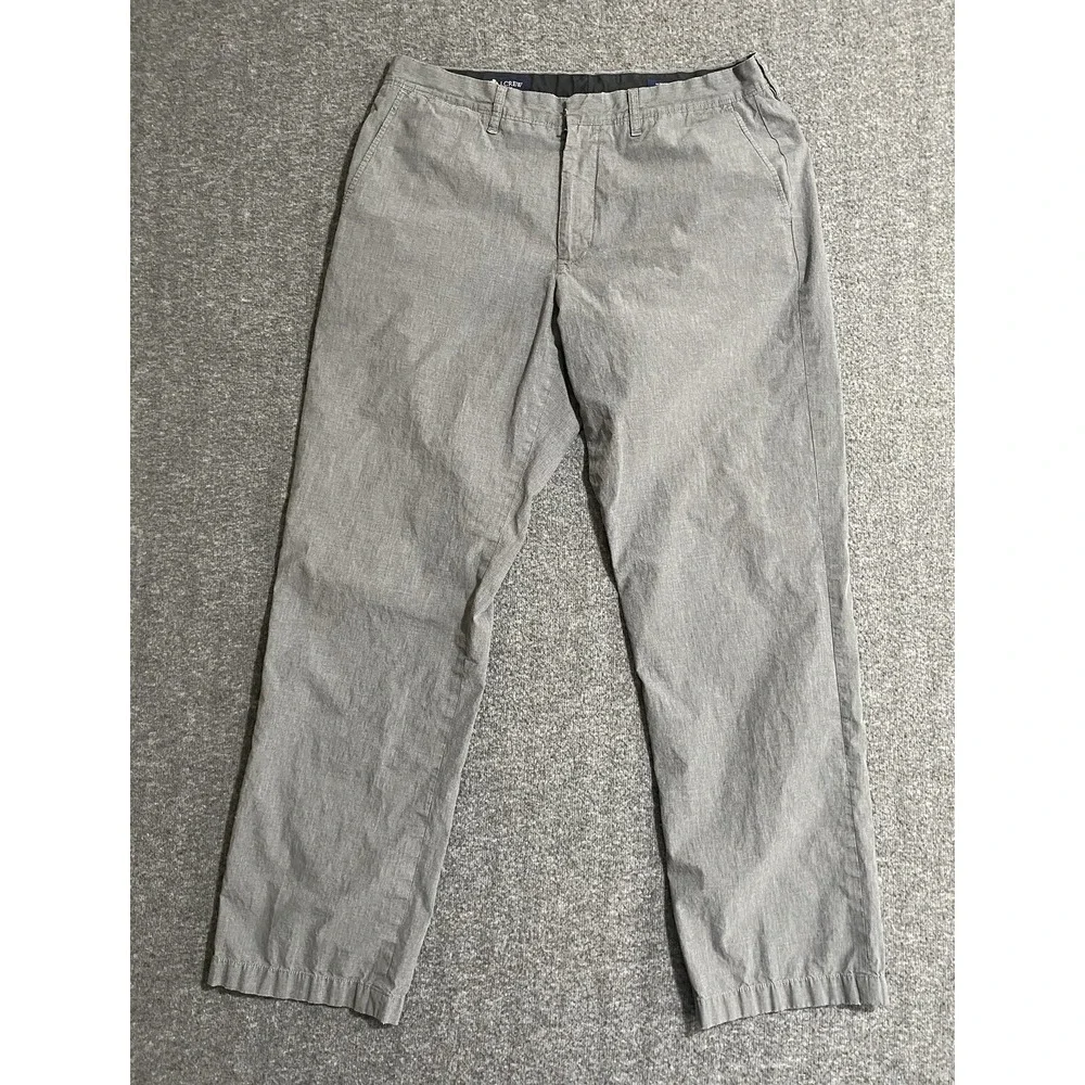 J Crew Bedford Pants Mens Gray Straight Leg Business Casual Workwear 33x32